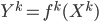 Y^k = f^k(X^k)