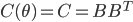 C(\theta) = C = BB^T