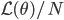 \mathcal{L}(\theta) / N